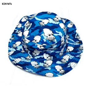 KOHINATA[코히나타] 무늬오징어 프린트 버킷햇 아오리 블루 카모