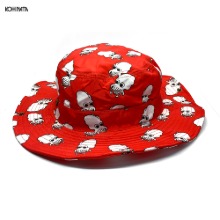 코히나타 에깅 모자 무늬오징어 버킷햇 레드